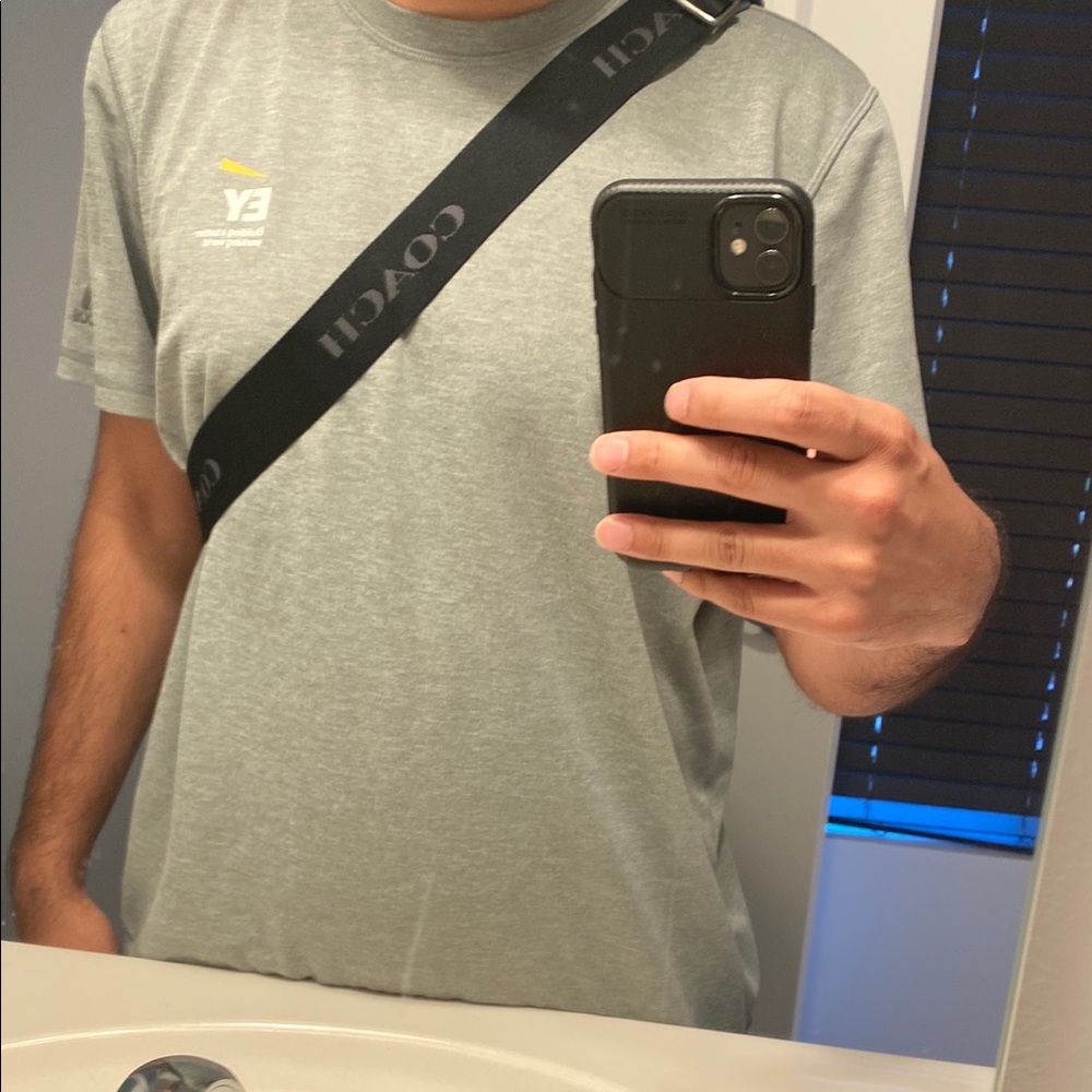 Coach Blue Crossbody Bag with Black Strap